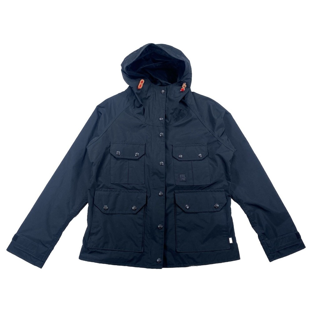 Topo Designs Jacket Hooded Black Full Zip Made In USA Women's Medium